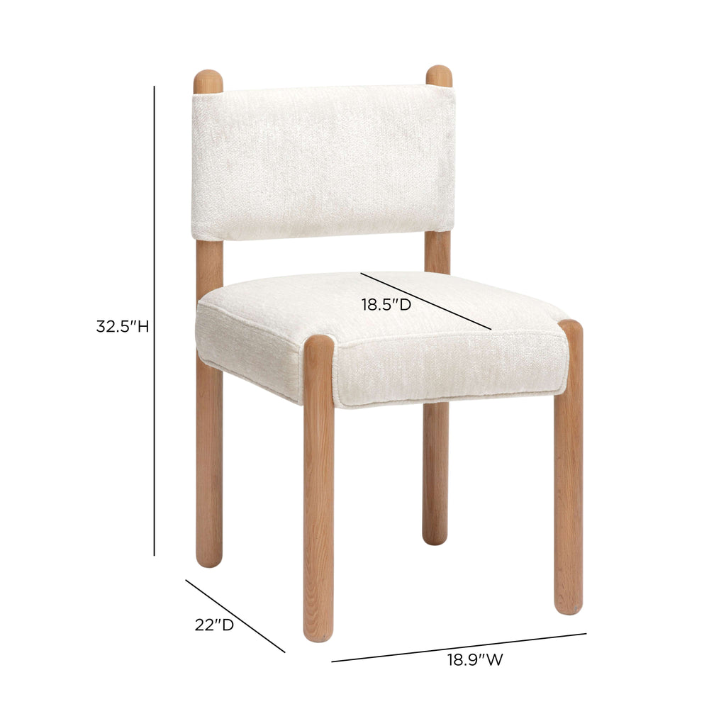 Bruno Thick Performance Chenille Straight Back Dining Chair