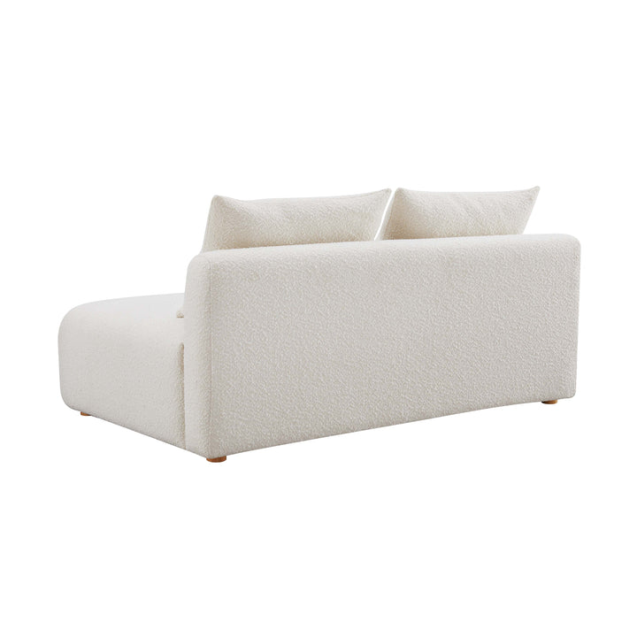 Hangover 64" Cream Performance Boucle Armless Loveseat