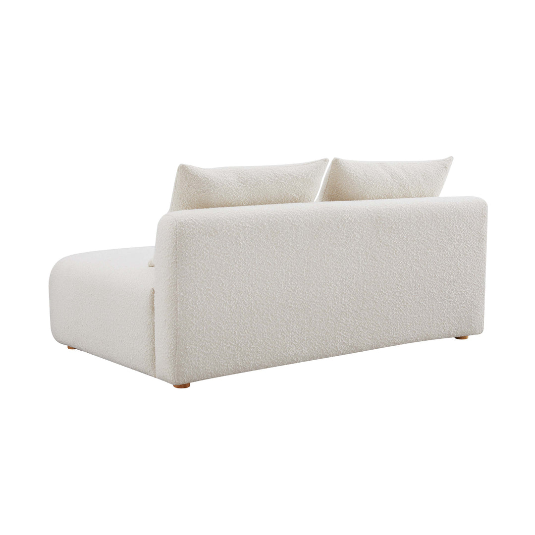 Hangover 64" Cream Performance Boucle Armless Loveseat