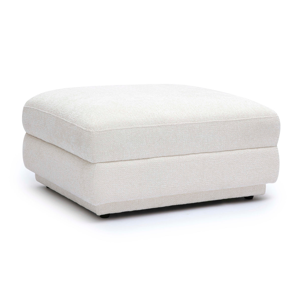 Perry Cream Performance Chenille Modular Ottoman
