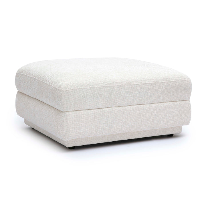 Perry Cream Performance Chenille Modular Ottoman