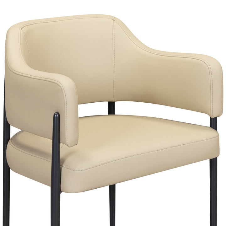 Sezanne Taupe Contract-Grade Vegan Leather Dining Chair