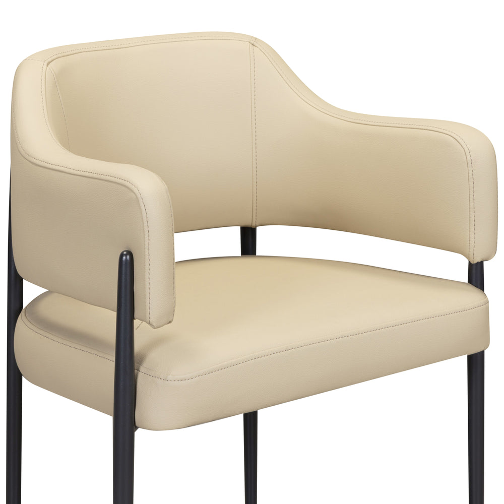 Sezanne Taupe Contract-Grade Vegan Leather Dining Chair