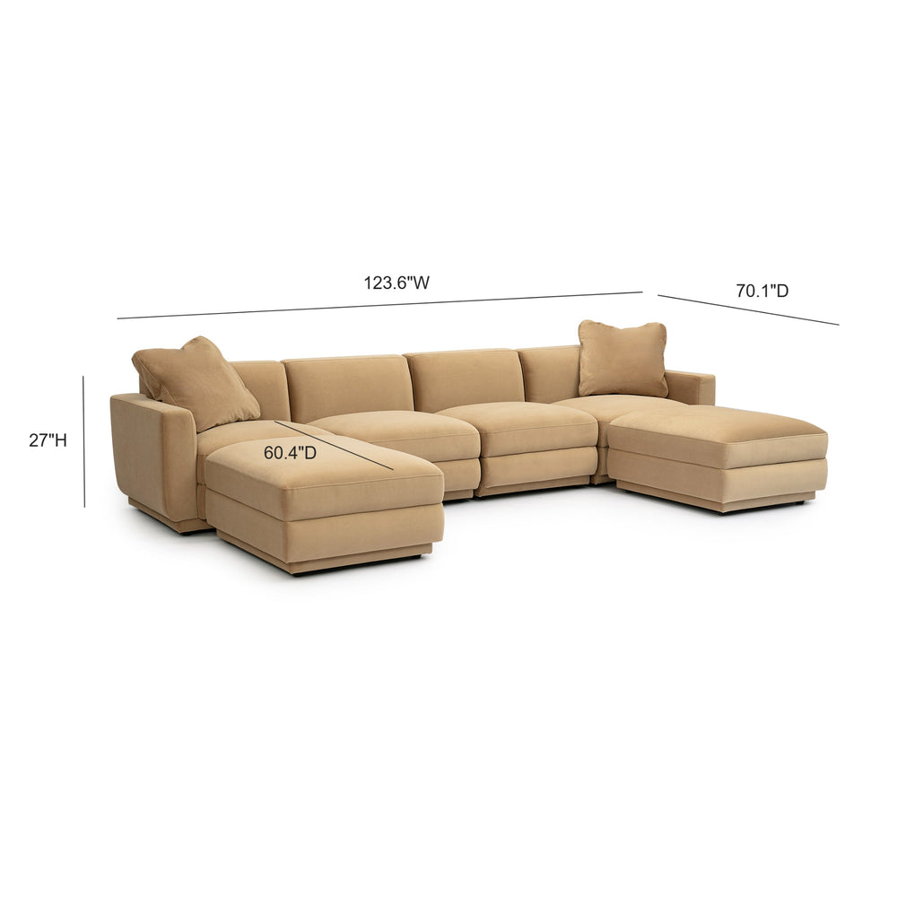 Perry 6-Piece Modular U-Sectional - Tan