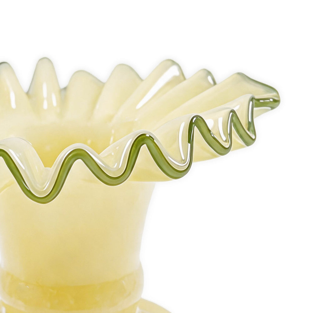 Gourd Yellow Glass Vase