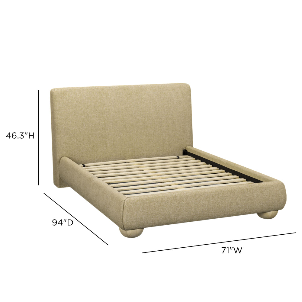 Rayne Honey Textured Fabric Bed - Queen