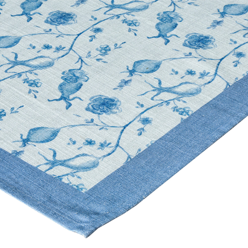 Dolce Baby Blue Natural Cotton Table Cloth - 70" x 120"