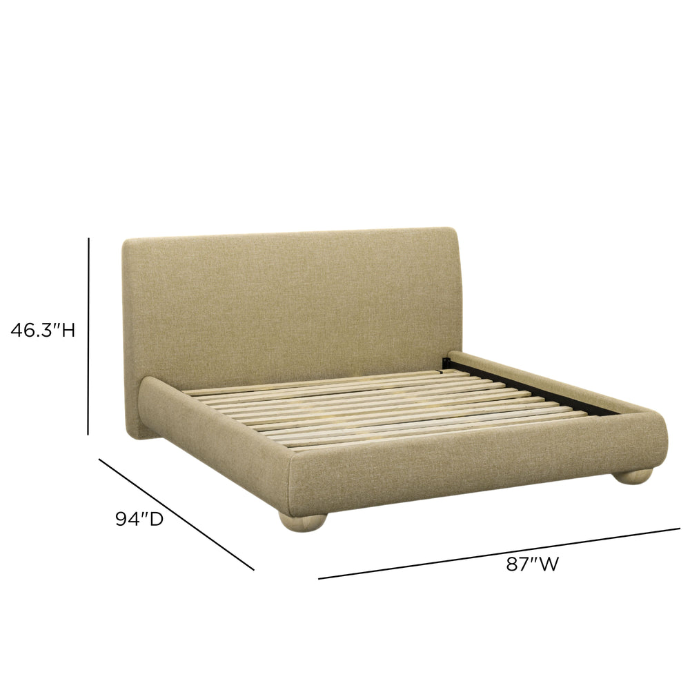 Rayne Honey Textured Fabric Bed - King