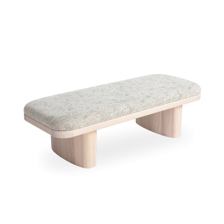 Ollie Upholstered Bench (48"-57") - Neutral Floral / 57"