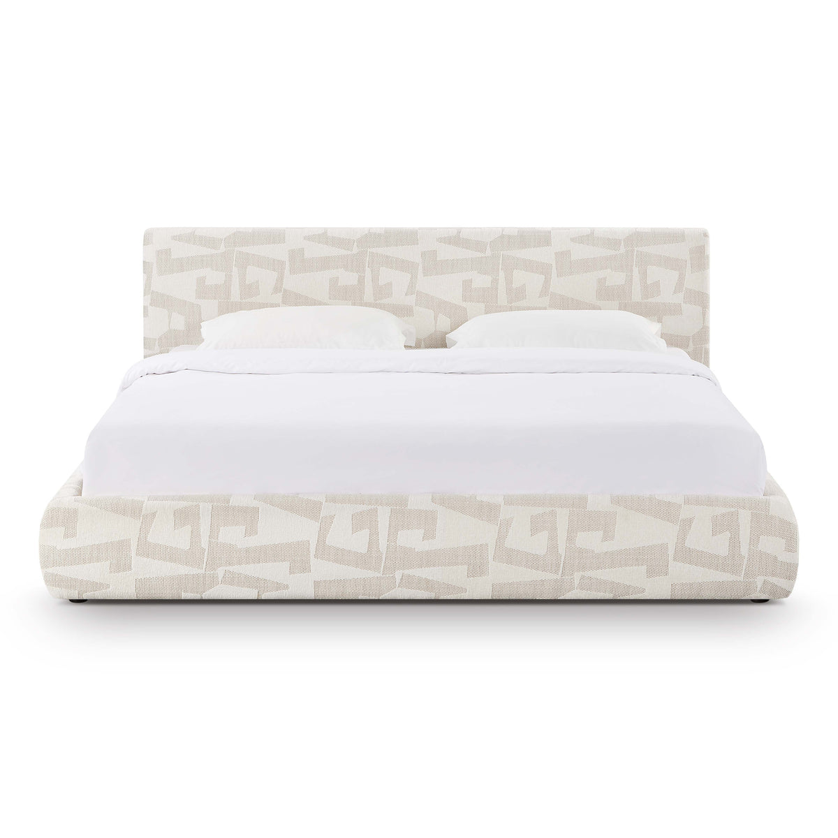Isla Cream Jacquard Pattern Bed - King