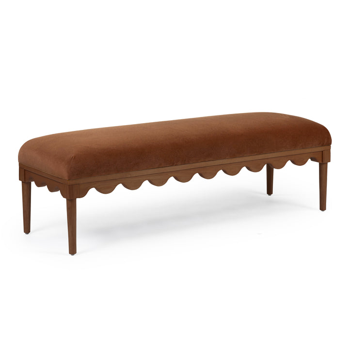 Oodle 56.5" Bronze Performance Vegan Mohair Bench