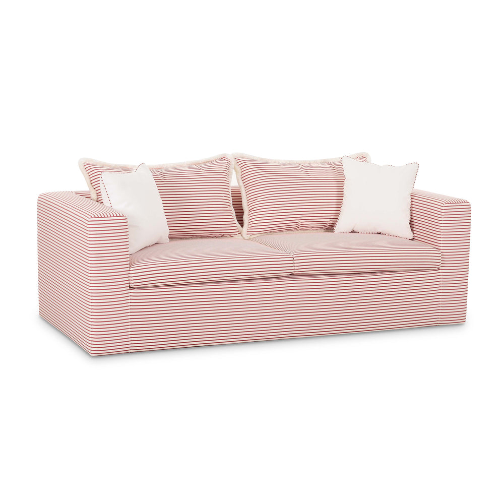Salty 85" Indoor/Outdoor Sofa - Red Stripes