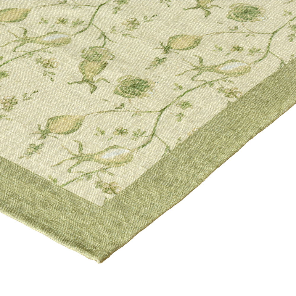 Dolce Olive Green Natural Cotton Table Cloth - 70" x 120"