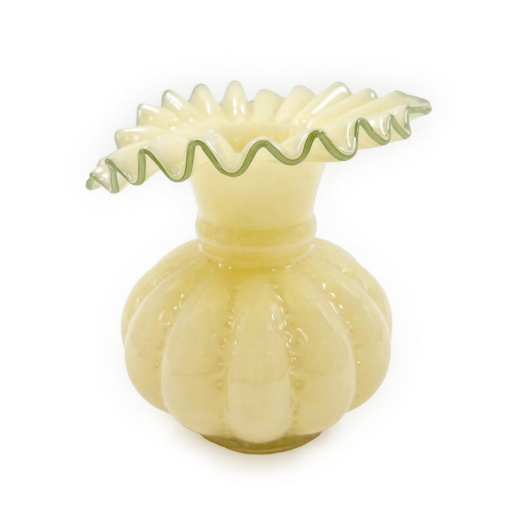 Gourd Yellow Glass Vase