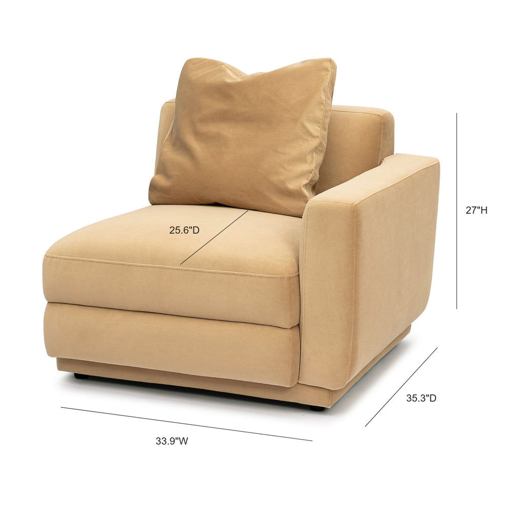 Perry Modular Corner Chair - Tan / RAF