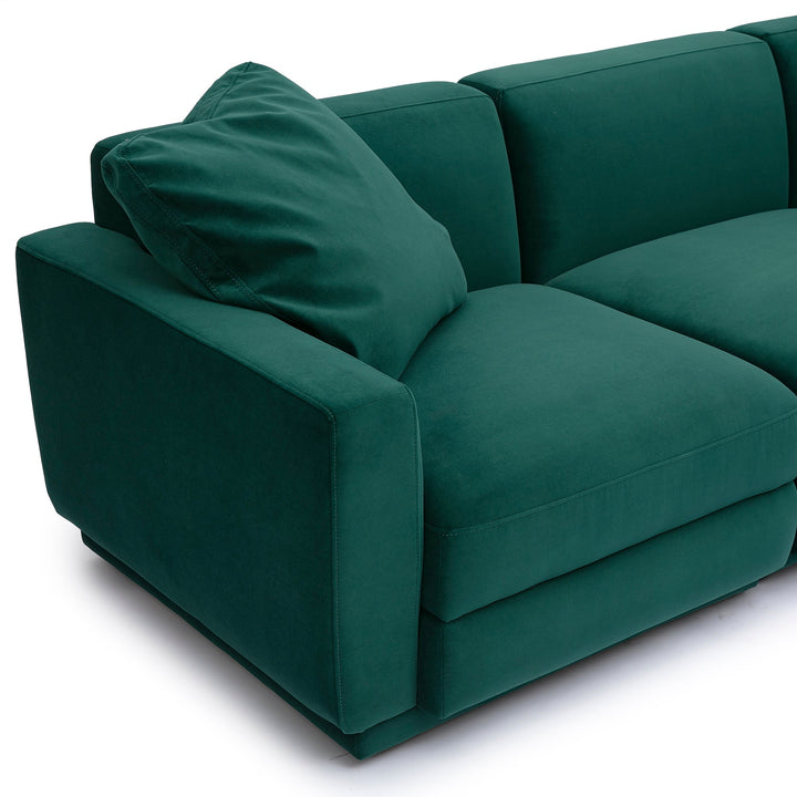 Perry 5-Piece Modular L-Sectional - Deep Green