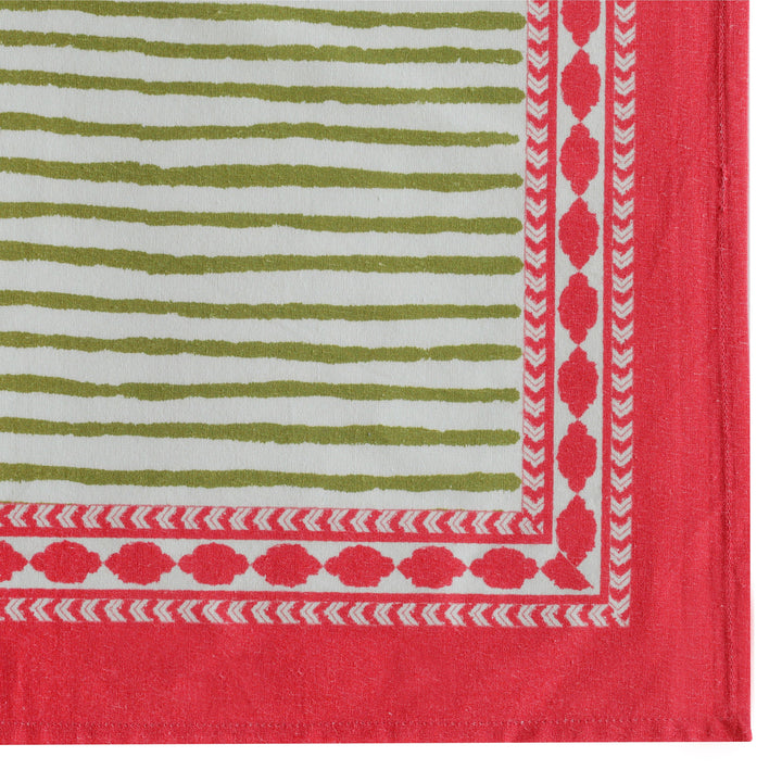Crissy Pink Cotton Canvas Printed Napkins - Set of 4