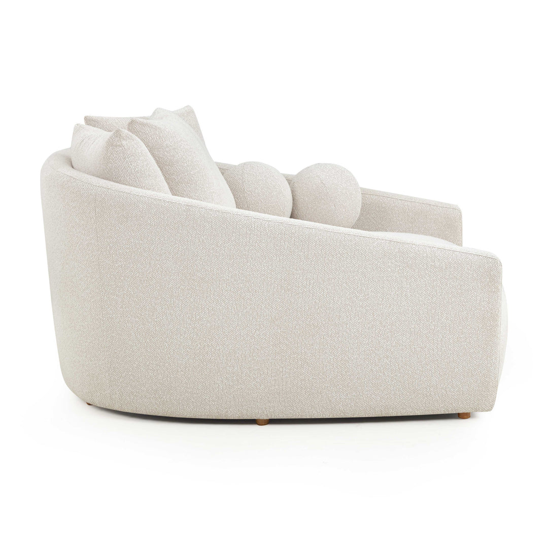 Hanim 54" Cream Performance Boucle Daybed