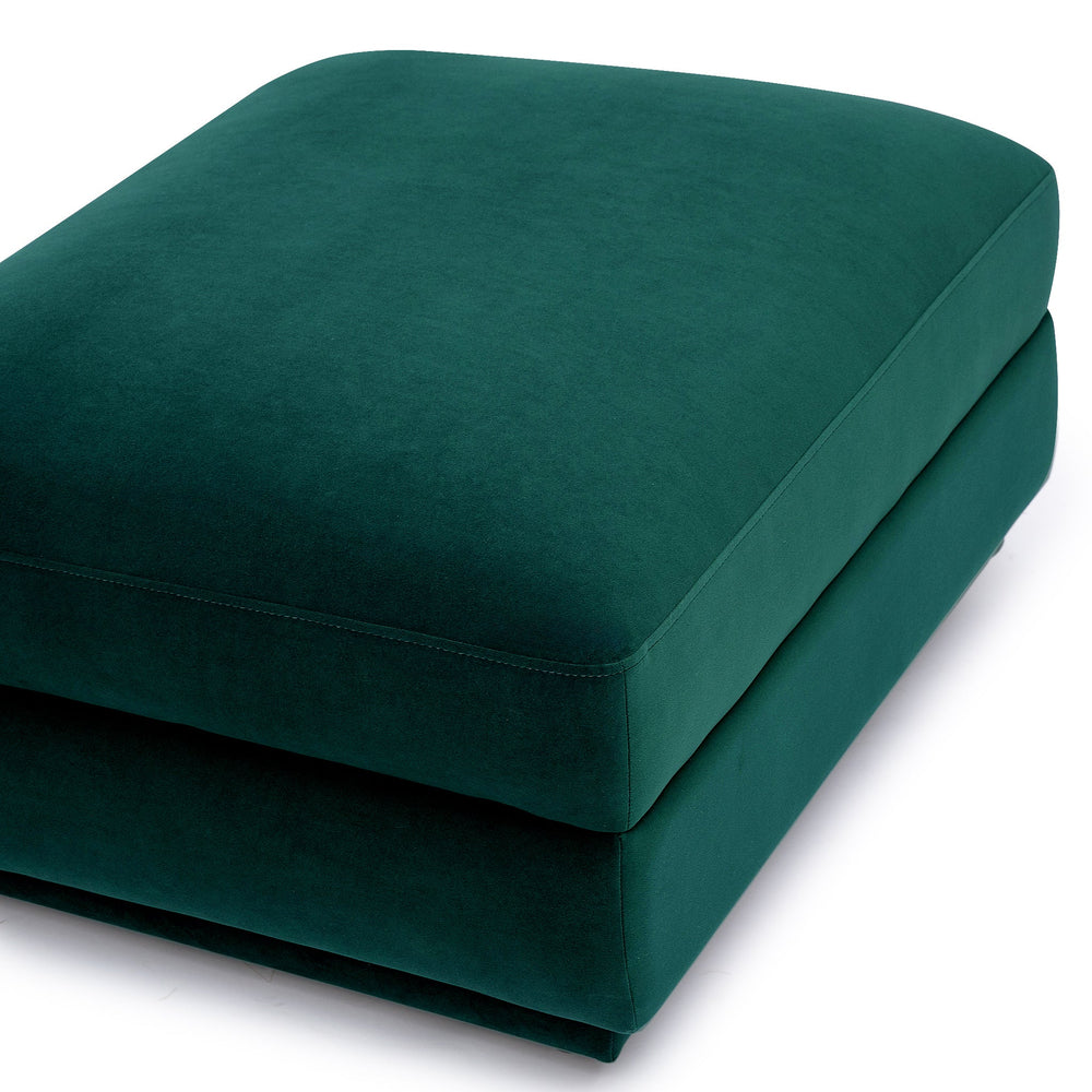 Perry Modular Ottoman - Deep Green