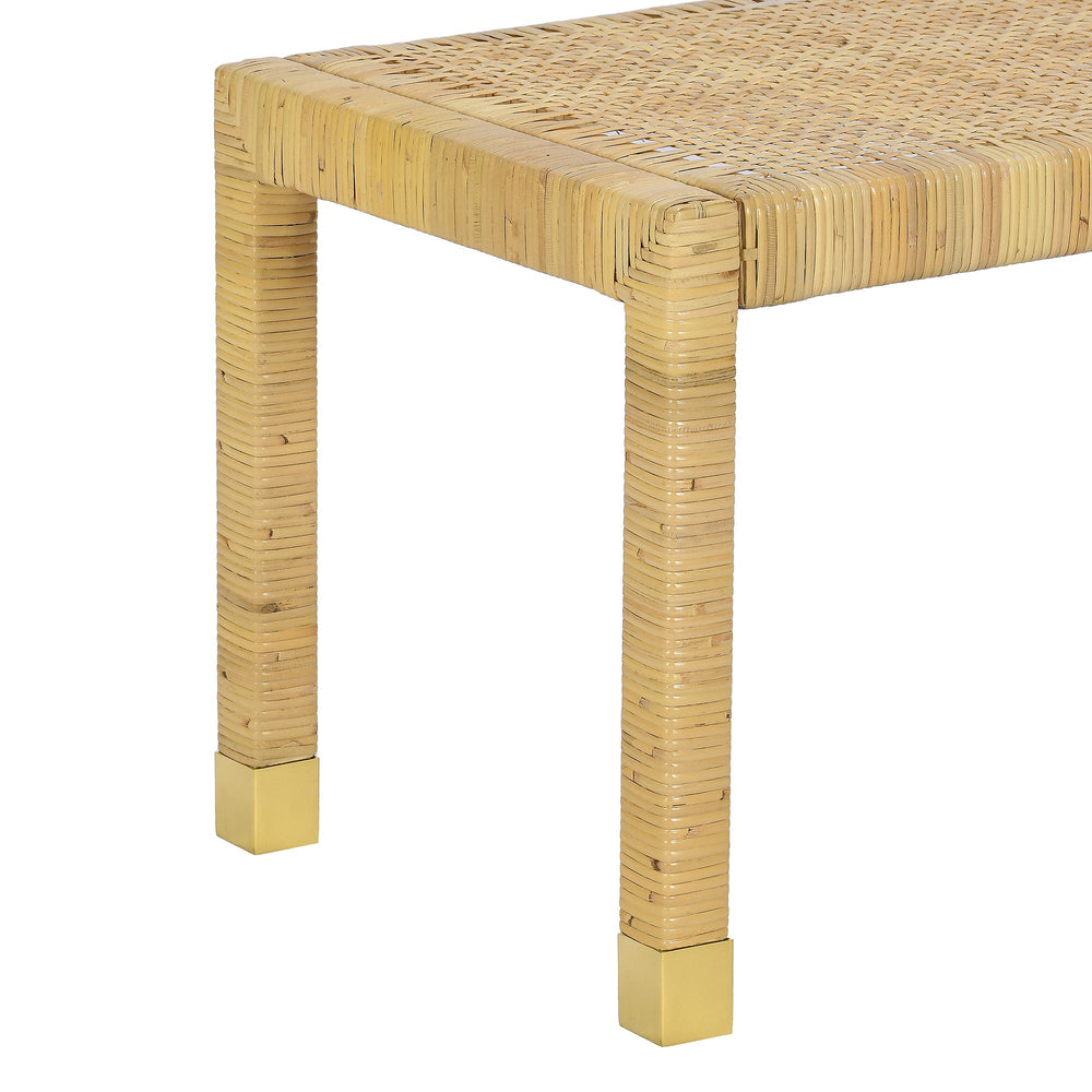 Amara Cream Contract-Grade Linen Bench
