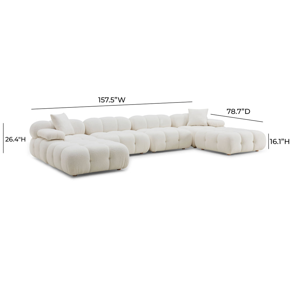 Calliope 6-piece Performance Modular U-Sectional - Cream