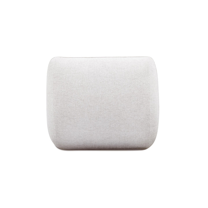 Arezza Stone White Contract-Grade Basketweave Chenille Armless Chair