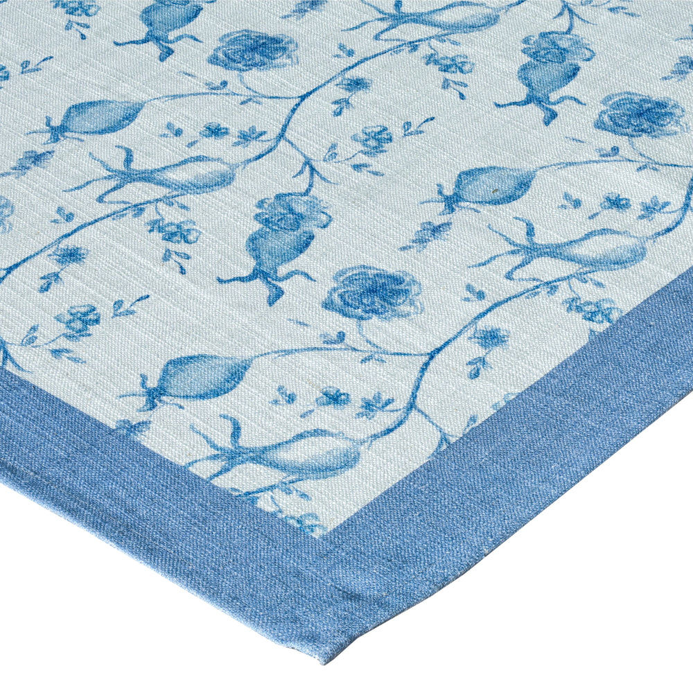 Dolce Baby Blue Natural Cotton Table Cloth - 70" x 140"