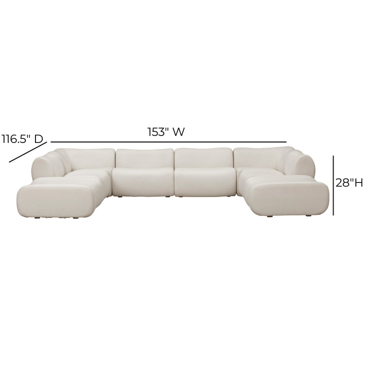 Zenith 8-Piece Contract-Grade Upcycled Fabric Modular U-Sectional