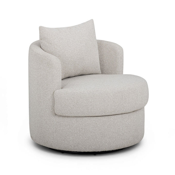 Silvi Performance Boucle Swivel Accent Chair - Off-White