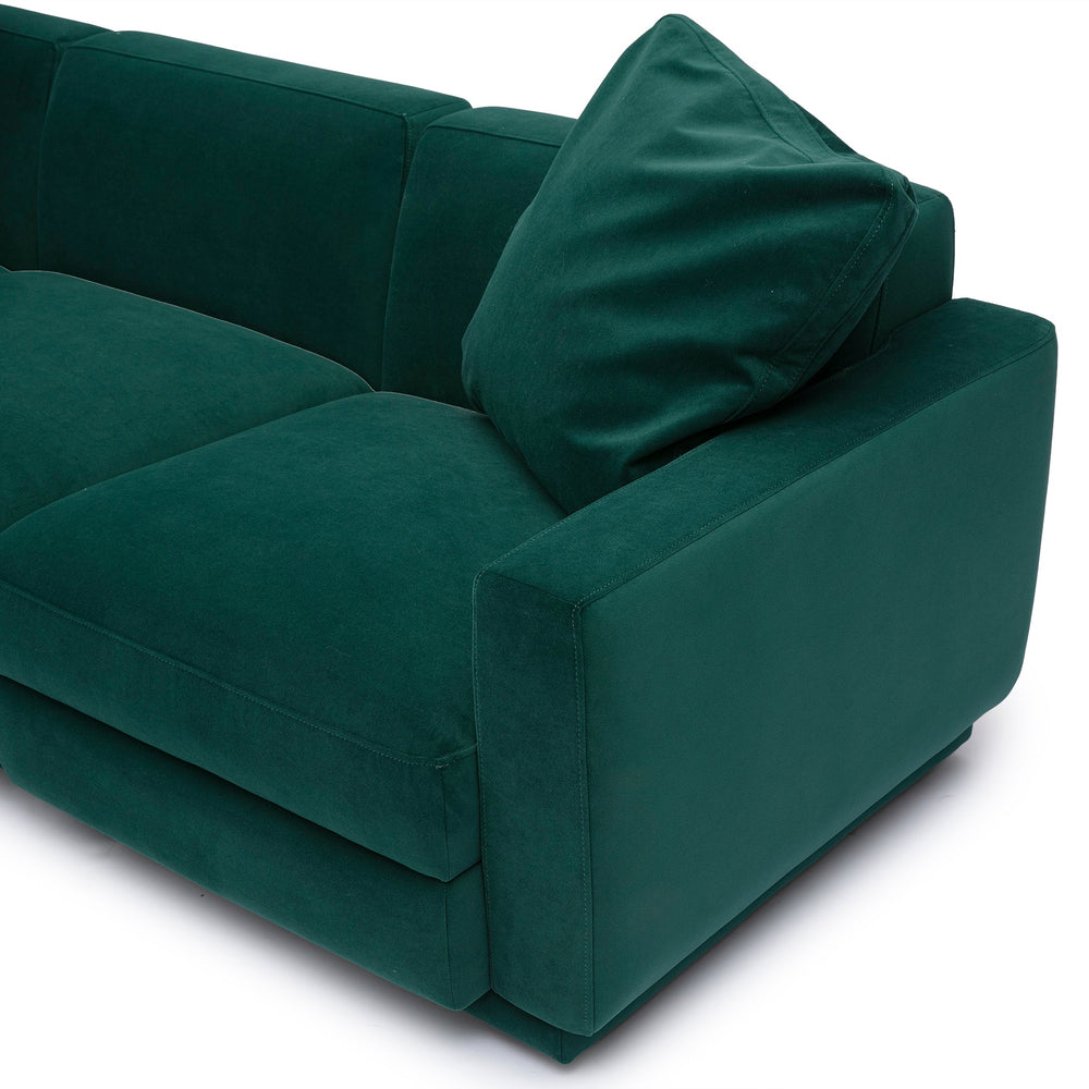 Perry Modular Sofa (96"-124") - Deep Green / 124"