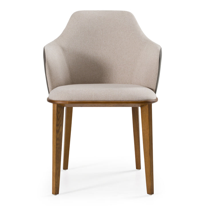Megan Modern Beige &amp; Grey Dining Chair