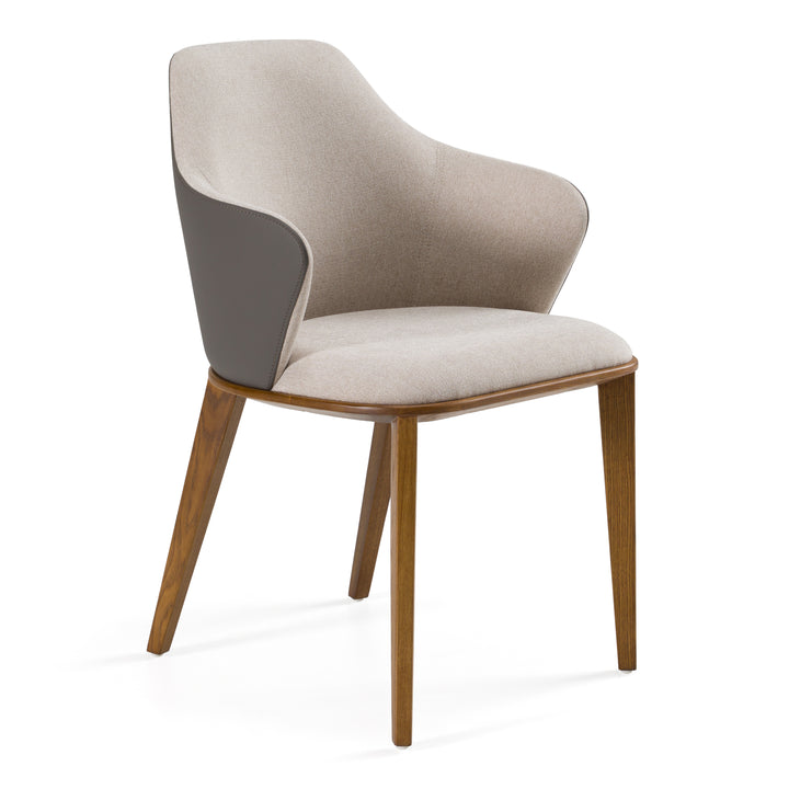 Megan Modern Beige &amp; Grey Dining Chair