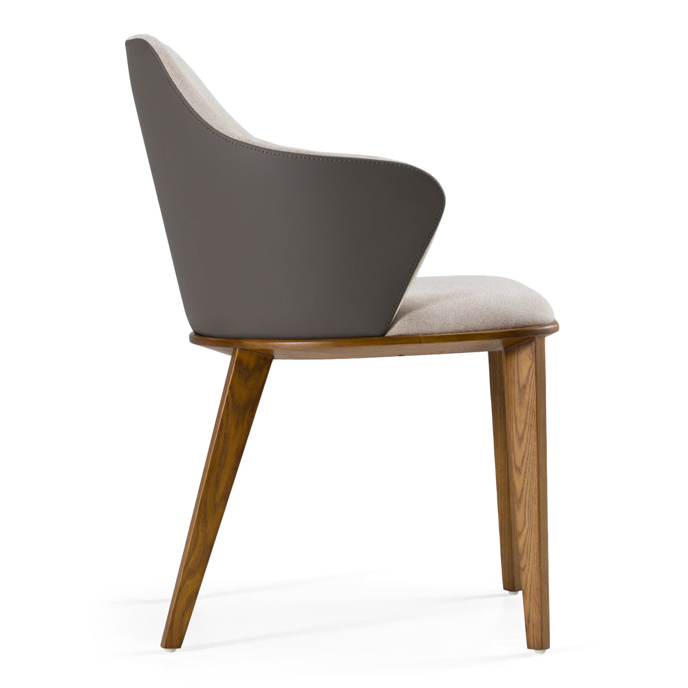 Megan Modern Beige & Grey Dining Chair - View 4