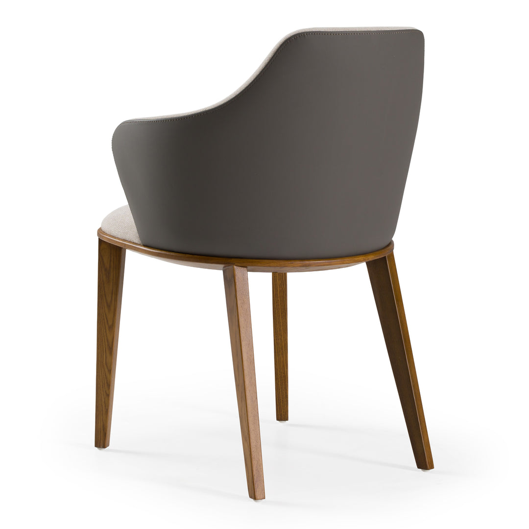 Megan Modern Beige & Grey Dining Chair