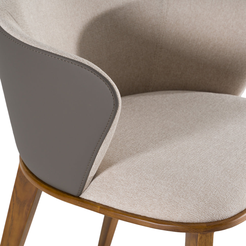 Megan Modern Beige & Grey Dining Chair - View 6