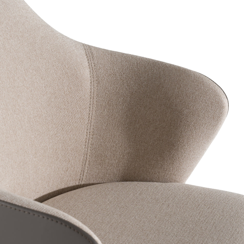 Megan Modern Beige & Grey Dining Chair - View 7