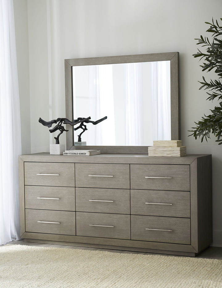 Melbourne Beveled Glass Mirror in Mineral Mirror modern furniture Contempo Furniture