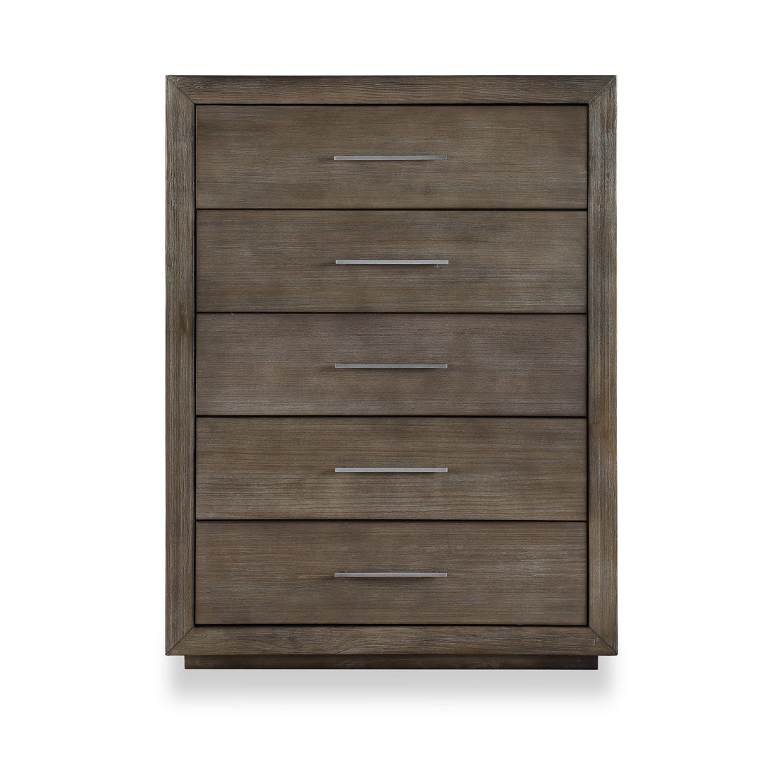 Melbourne Five Drawer Chest in Dark Pine Chest modern furniture Contempo Furniture