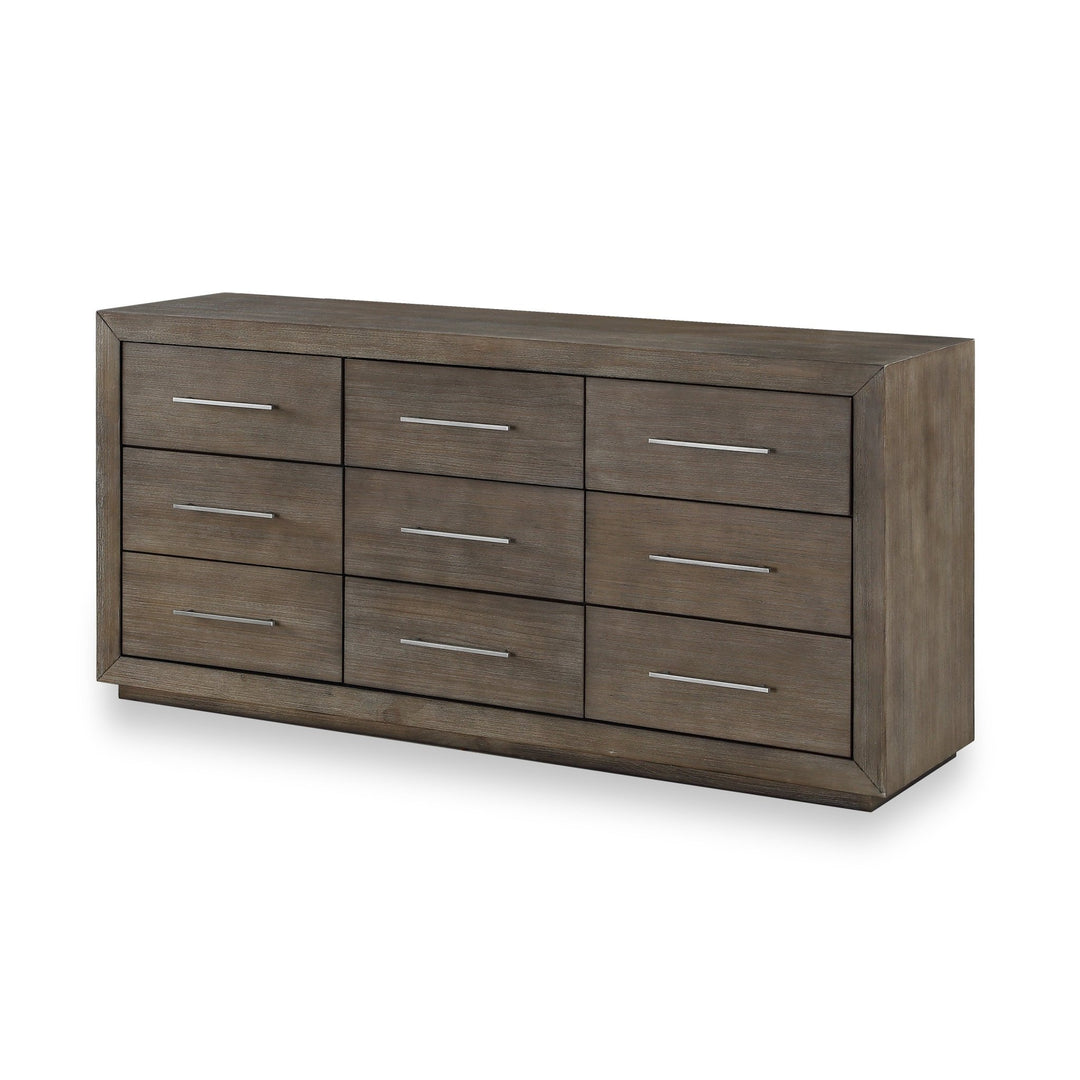 Melbourne Nine Drawer Dresser in Dark Pine Dresser modern furniture Contempo Furniture