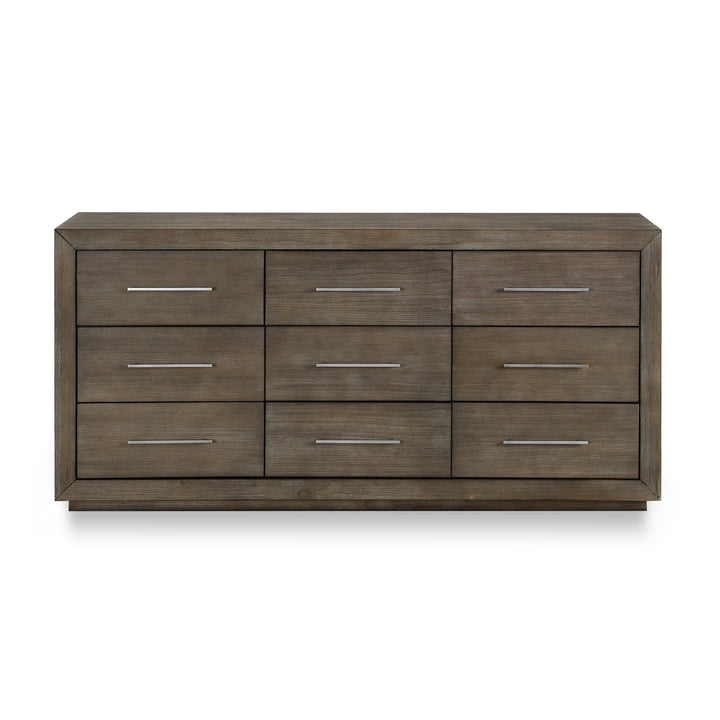 Melbourne Nine Drawer Dresser in Dark Pine Dresser modern furniture Contempo Furniture