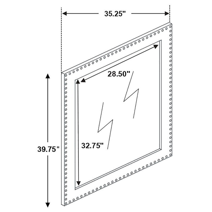 Melody - Upholstered Dresser Mirror - Gray Mirror modern furniture Contempo Furniture