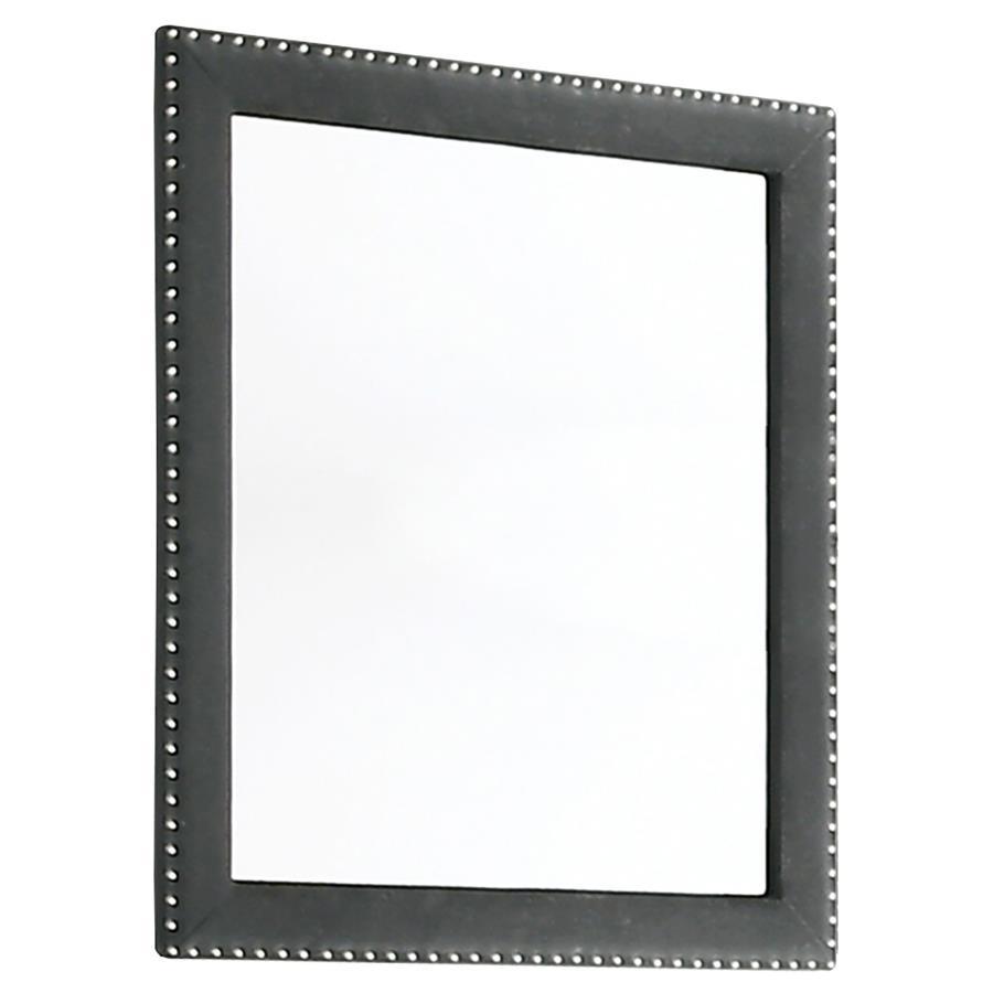Melody - Upholstered Dresser Mirror - Gray Mirror modern furniture Contempo Furniture