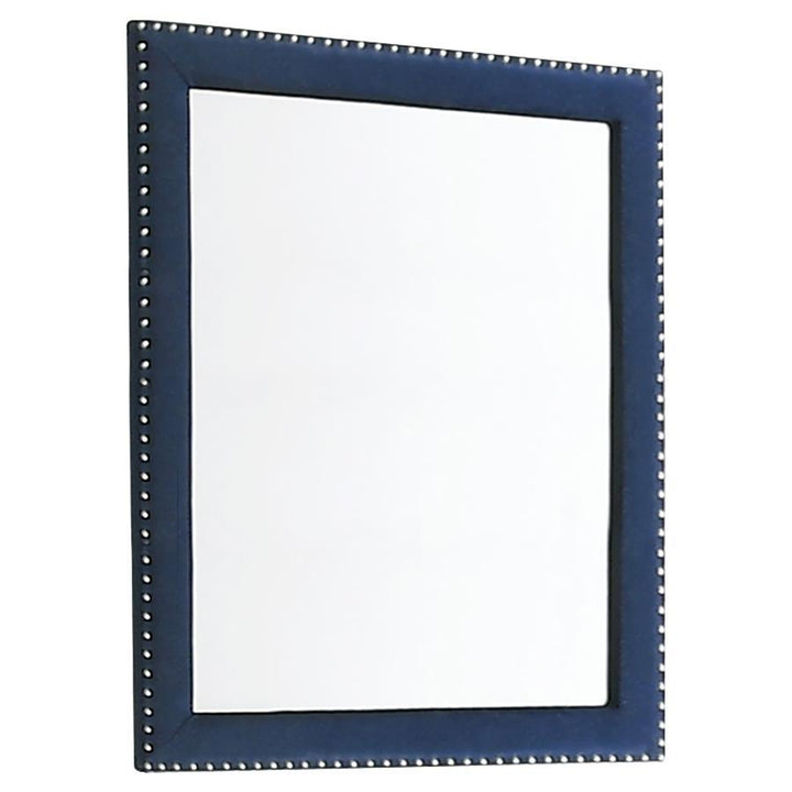 Melody - Upholstered Dresser Mirror - Pacific Blue Mirror modern furniture Contempo Furniture