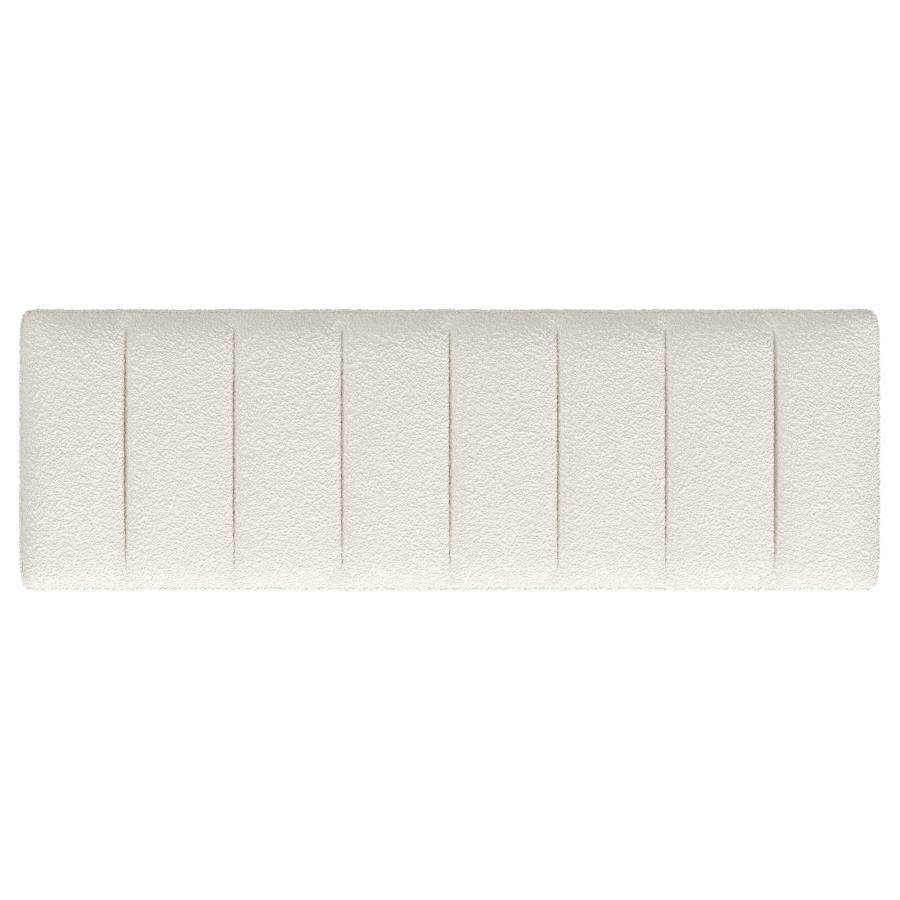 Mesa - Boucle Upholstered Tufted Accent Bench - Vanilla Upholstered Bench modern furniture Contempo Furniture