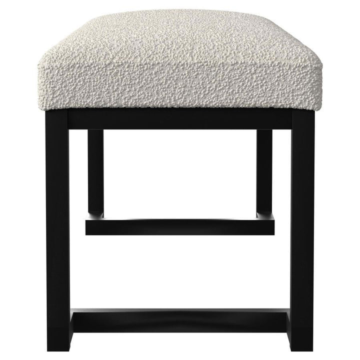 Mesa - Boucle Upholstered Tufted Accent Bench - Vanilla Upholstered Bench modern furniture Contempo Furniture