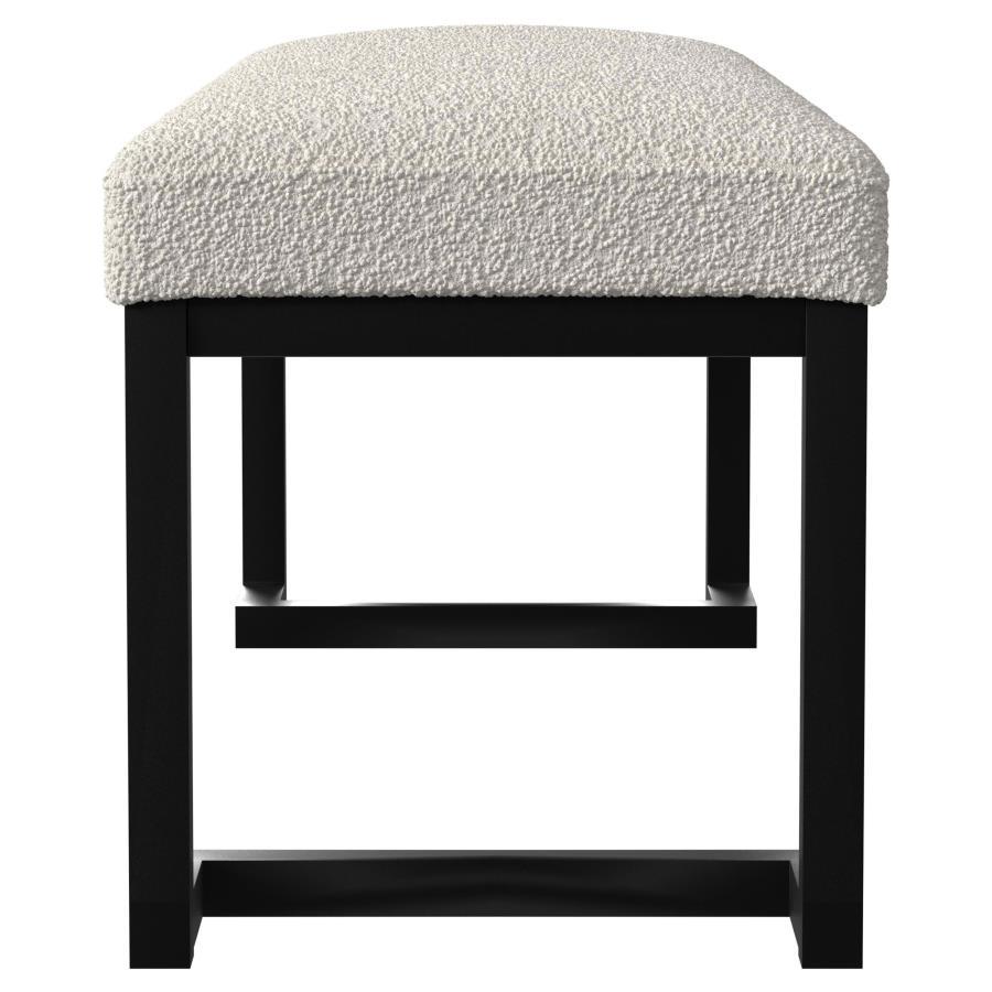 Mesa - Boucle Upholstered Tufted Accent Bench - Vanilla Upholstered Bench modern furniture Contempo Furniture