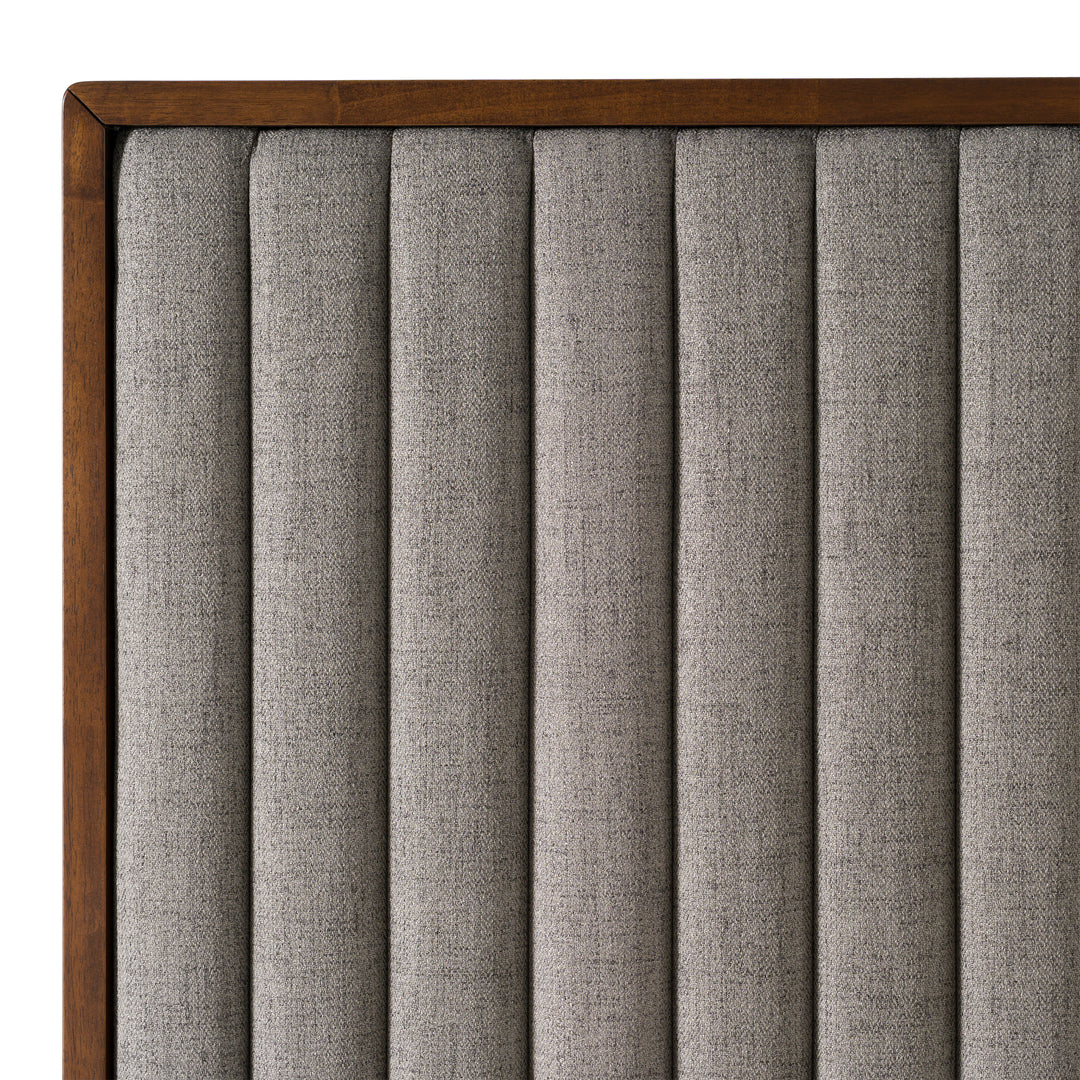 Metcalf - Mid-Century Walnut  and  Grey Bed