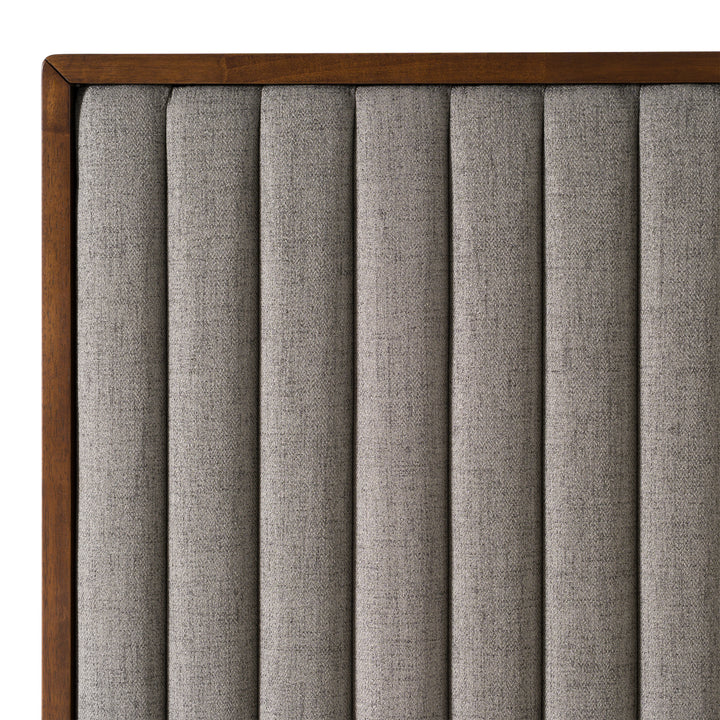 Metcalf - Mid-Century Walnut  and  Grey Bed