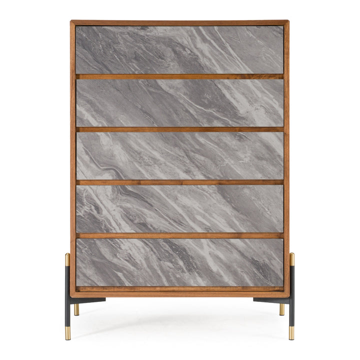 Metcalf - Mid-Century Walnut &amp; Grey Chest