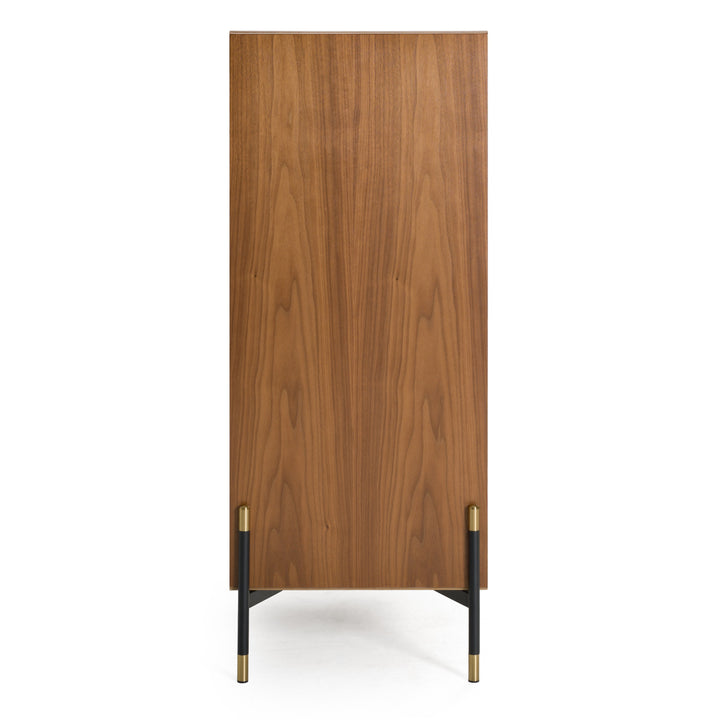 Metcalf  Mid-Century Walnut & Grey Chest